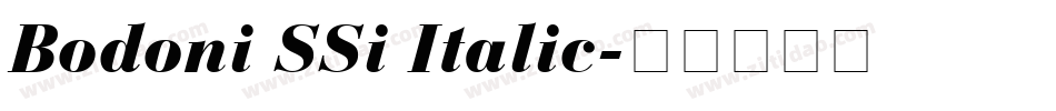 Bodoni SSi Italic字体转换